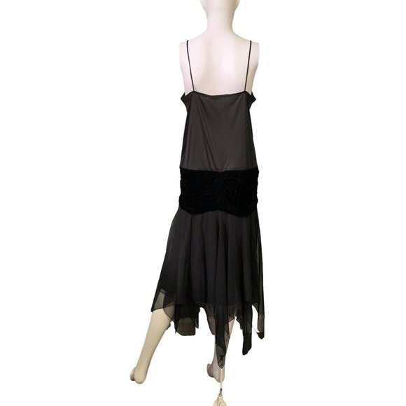 VTG 70s Pat Richards by Michael Maiello Dress Gown Fairycore Velvet layered slip - Picture 2 of 11